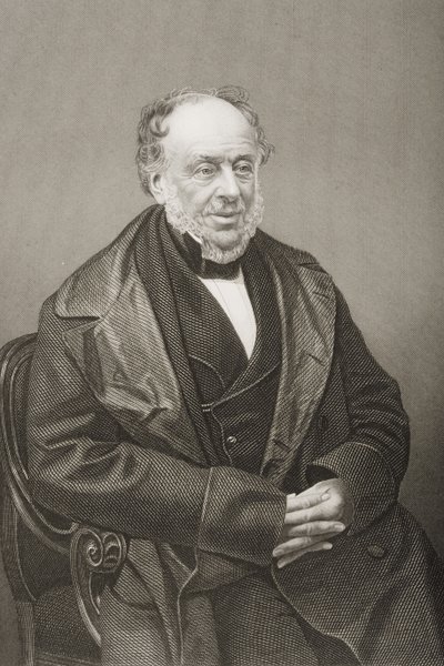 James Brownlow William Gascoigne-Cecil (1791-1868) 2º Marqués de Salisbury, grabado por D.J. Pound de una fotografía, del libro The Drawing-Room of Eminent Personages, Volumen 2, publicado en Londres, 1860 de John Jabez Edwin Paisley Mayall