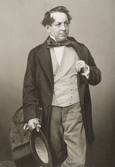 John Baldwin Buckstone (1802-79) grabado por D.J. Pound a partir de una fotografía, de 