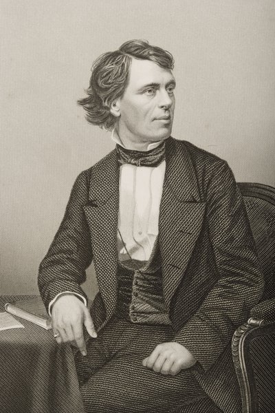 John Bartholomew Gough (1817-86) grabado por D.J. Pound a partir de una fotografía, de 