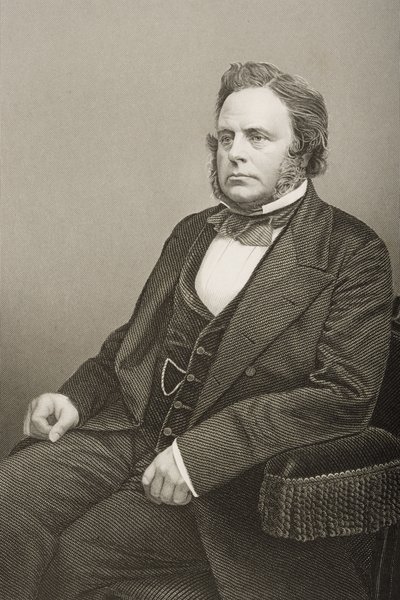 John Bright (1811-89) grabado por D.J. Pound a partir de una fotografía, de 