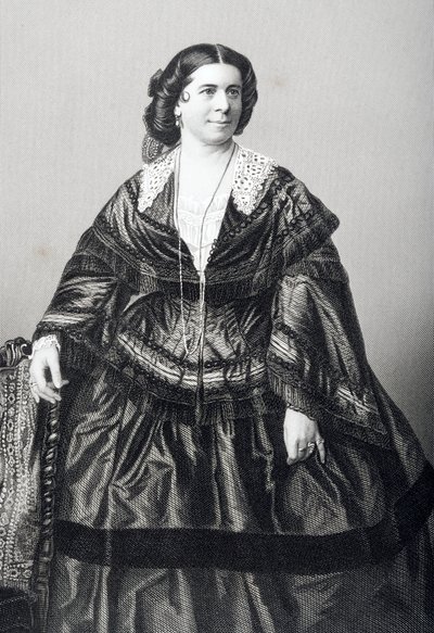 Madame Anna Bishop (1810-84) grabado por D.J. Pound de una fotografía, de 