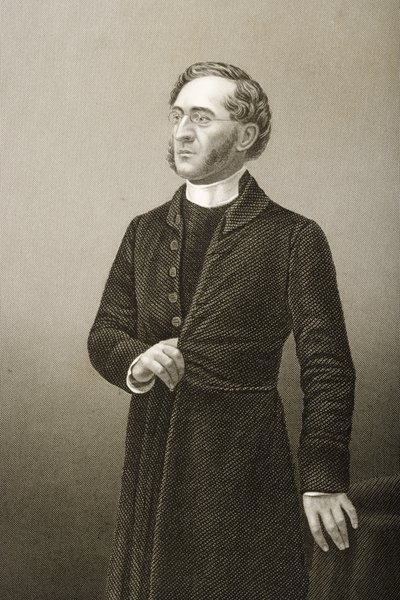Rev. John Cumming (1707-81) grabado por D.J. Pound de una fotografía, de 