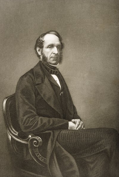 Robert Grosvenor (1801-93) grabado por D.J. Pound a partir de una fotografía, de 