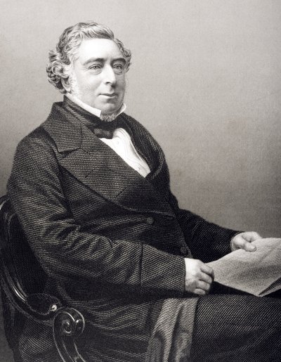 Robert Stephenson, grabado por D.J. Pound de una fotografía, de 