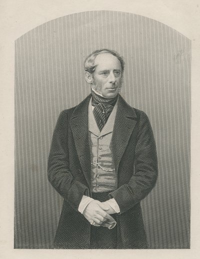 Sir John Somerset Pakington grabado por D.J. Pound de una fotografía, de 