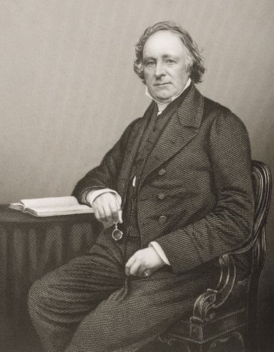 Thomas Binney (1798-1874) grabado por D.J. Pound de una fotografía, de 