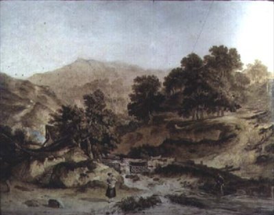 Paisaje galés de John James Chalon