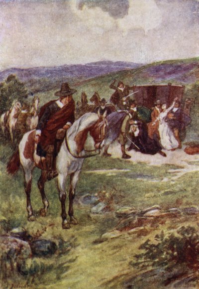 Asesinato de James Sharp, arzobispo de St Andrews, por militantes de Covenanters, Magus Muir, Escocia de John Jellicoe