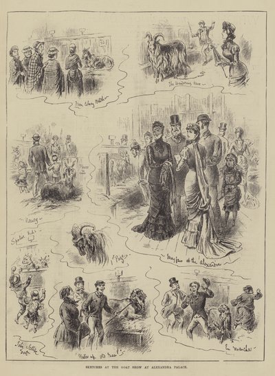 Bocetos en la Feria de Cabras en el Alexandra Palace de John Jellicoe