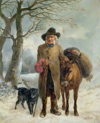 Recogiendo leña de invierno de John Jesse Barker