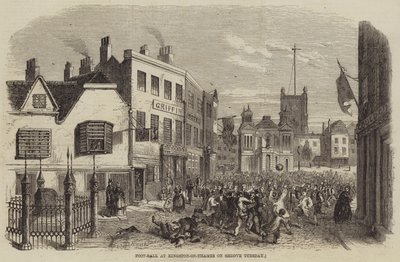 Fútbol en Kingston-on-Thames el martes de carnaval de John Jessop Hardwick