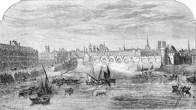París en el Siglo XVII, grabado por William Michael Roberts Quick (1838-1927), de 