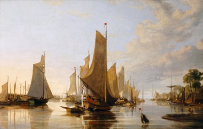 The Yarmouth Water Frolic, c.1821 (óleo sobre lienzo) de John & John Berney (1794 1842) Crome