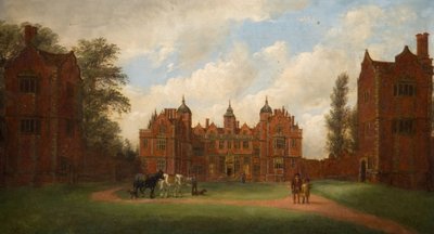 Aston Hall, el frente este, 1854 de John Joseph Hughes