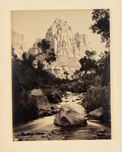 Eagle Crag, Río Virgen, Utah de John K. Hillers