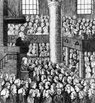 Una congregación soñolienta, 1785 de John Kay