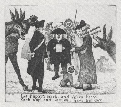 Deja que los cachorros ladren y los burros rebuznen, Cada perro y cur tendrá su día, 1784 de John Kay