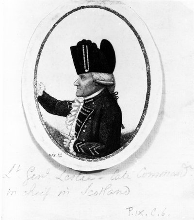 El Hon. Alexander Leslie (Noveno Regimiento de Infantería), ilustración de 