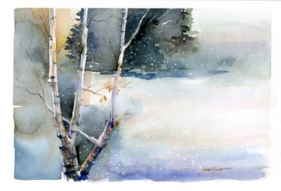 Abedul en invierno, 2015 de John Keeling
