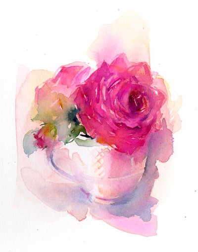 Rosa en Taza de Té de John Keeling