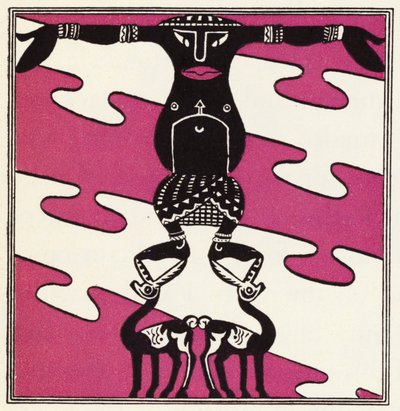 Adorno para La Historia de Aladino y la Lámpara Maravillosa (litografía a color) de John Kettelwell