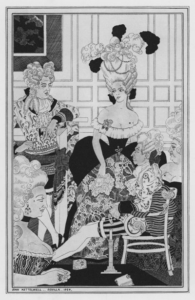 Ilustración para The Way of the World de William Congreve de John Kettelwell