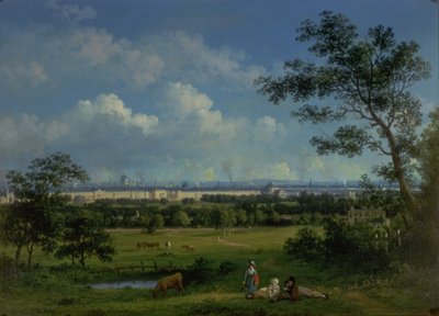 Vista del Parque Regent y el Coliseo desde Primrose Hill, 1832 de John Knox