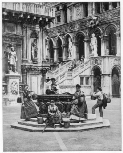 Patio del Palacio Ducal, Venecia, finales del siglo XIX de John L. Stoddard