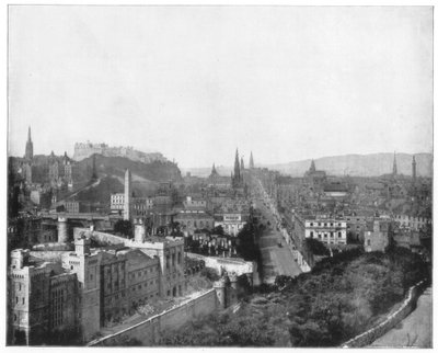 Edimburgo y el Monumento a Scott, finales del siglo XIX de John L. Stoddard