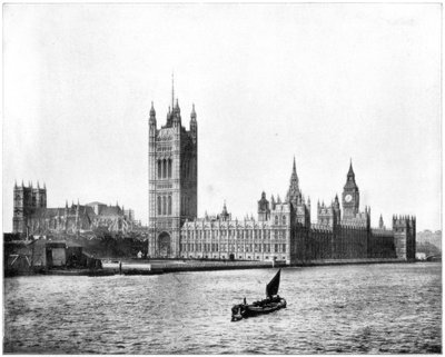Casas del Parlamento, Londres, finales del siglo XIX de John L. Stoddard