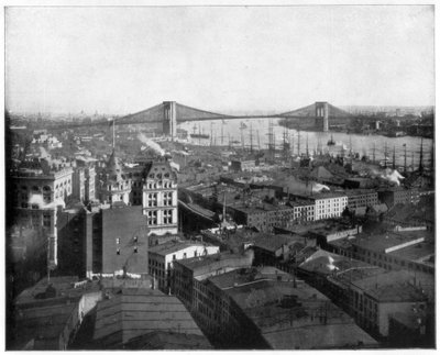 Nueva York y el Puente de Brooklyn, finales del siglo XIX de John L. Stoddard