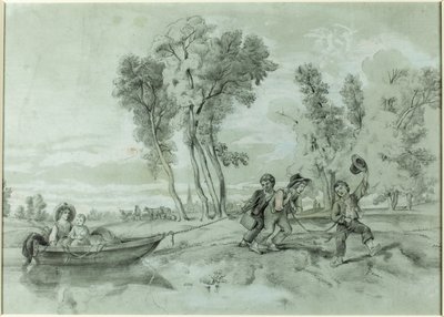 Una escena campestre de John La Farge