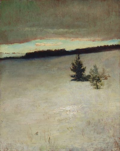 Campo de nieve, mañana, Roxbury de John La Farge