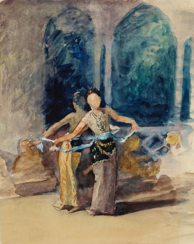 Village Dancing Girls en Garoet en Preanger Regency, Java de John La Farge