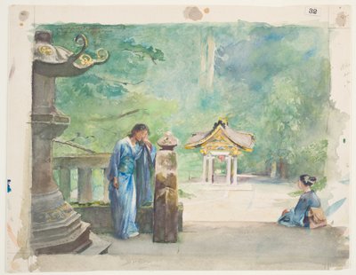 Fuente Sagrada, Templo Iyemitsu de John La Farge or Lafarge