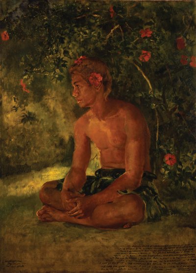 Boceto de Maua, Apia. Uno de nuestra tripulación, 1891 de John La Farge or Lafarge
