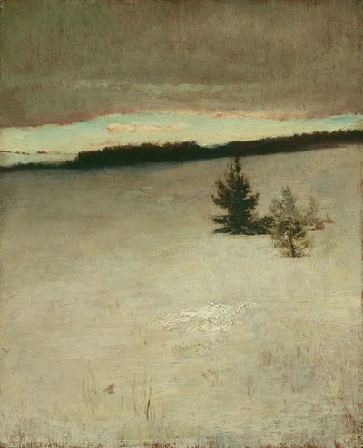 Campo de nieve, Mañana, Roxbury de John La Farge or Lafarge
