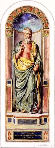 San Pablo Predicando, c.1900-05 de John La Farge or Lafarge