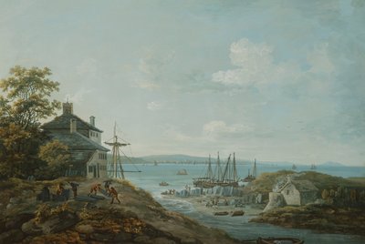 Cargando pizarra en el ferry de Bangor de John Laporte