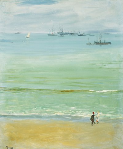 Una Joven Empujando un Bebé en un Cochecito de John Lavery