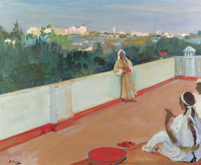 Atardecer en la azotea, Tánger de John Lavery