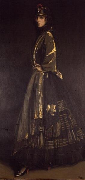 Hazel en negro y oro de John Lavery