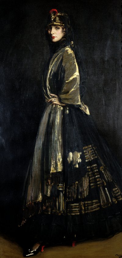 Avellana en negro y oro, 1916 de John Lavery
