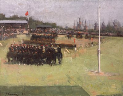 El paseo musical de los 15º Húsares durante el torneo militar en la Exposición Internacional de Glasgow 1888 de John Lavery