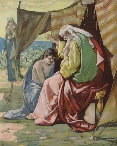 Isaac bendiciendo a Jacob de John Lawson