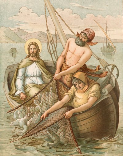Jesús pescando de John Lawson