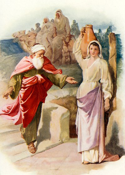 Rebeca y Eliezer en el pozo de John Lawson