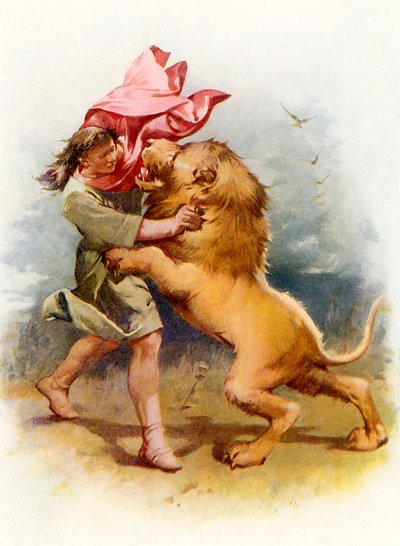 Sansón mata al león de John Lawson
