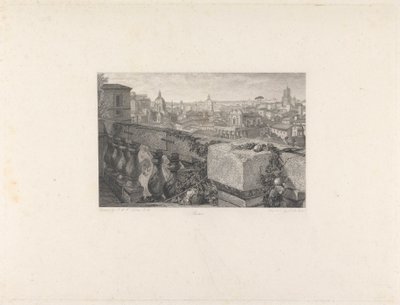 Roma, desde los Jardines Farnesio de John Le Keux