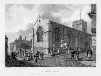 Iglesia de St Ebbes, Oxford, 1835 de John Le Keux